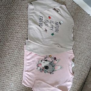 Little girl's sweater tan and pink H&M